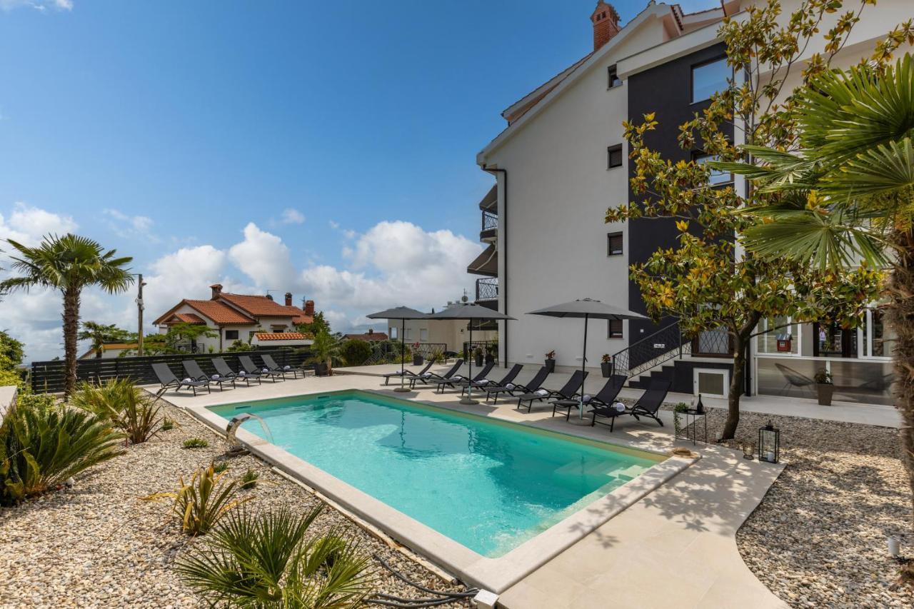 Villa Adriatic, Apartment Enio With Swimming Pool, Panoramic Sew View, Free Parking Ičići Exterior foto